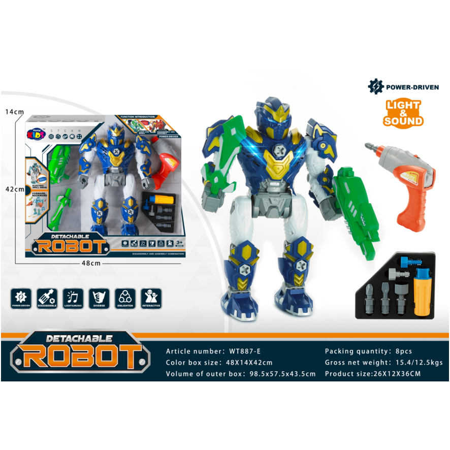 DETACHABLE ROBOT Electronic Plastic Toy